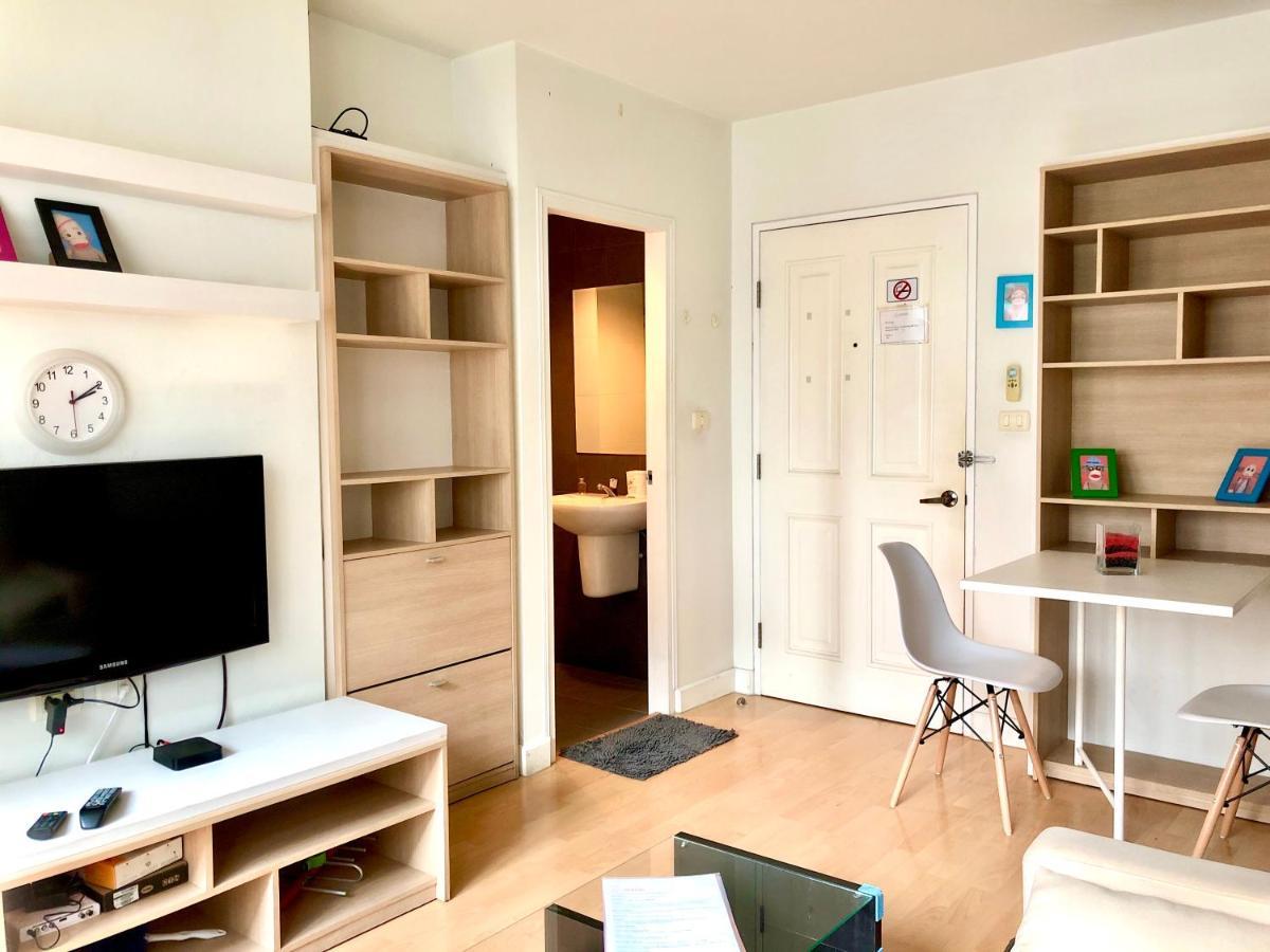 1Br Condo 5 Min To Bts 1000Mbps Fiber Wi-Fi Bangkok Luaran gambar