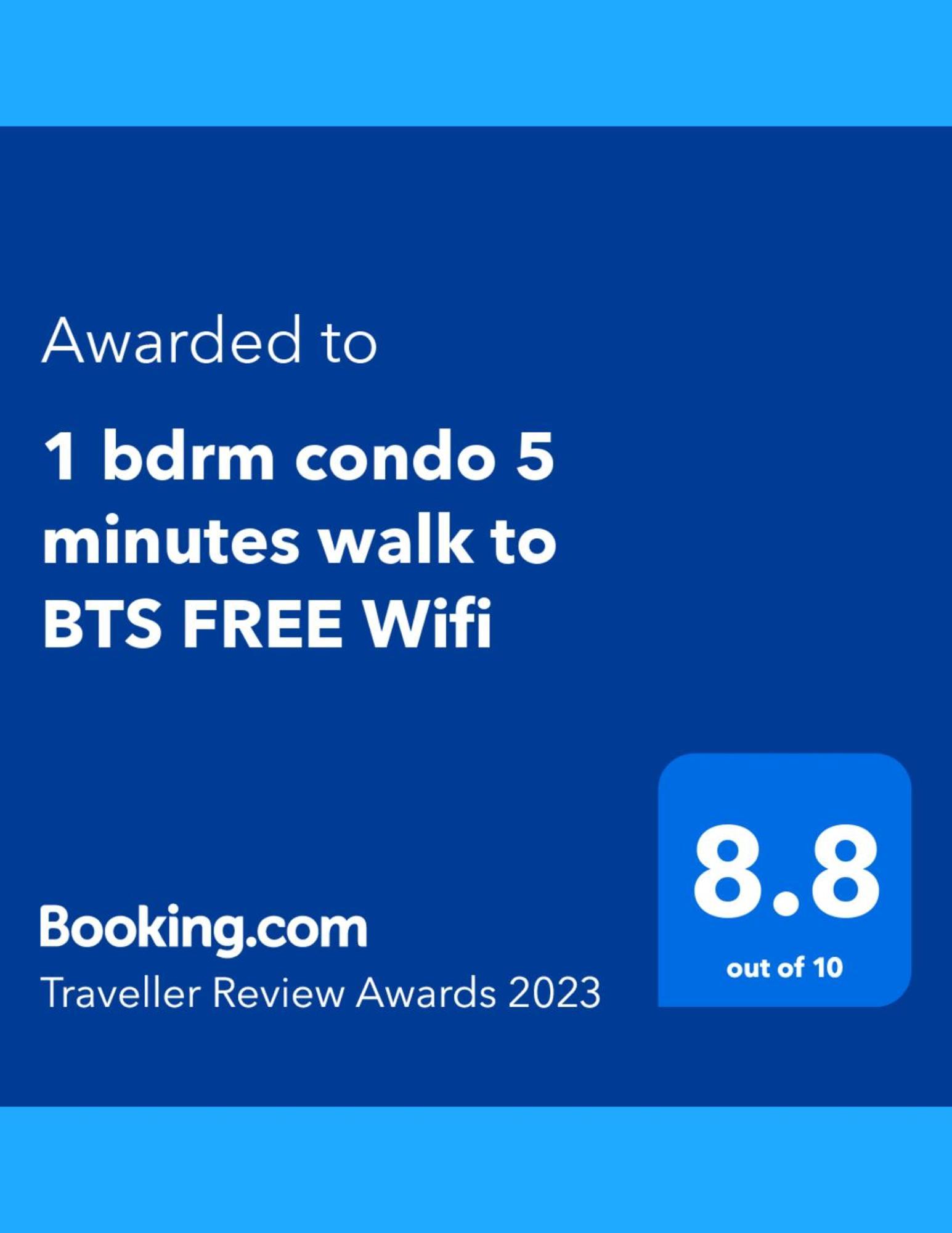1Br Condo 5 Min To Bts 1000Mbps Fiber Wi-Fi Bangkok Luaran gambar